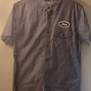 Lost Surf Brand Jobless Collection Men's Gray Short Sleeve Shirt Size L
